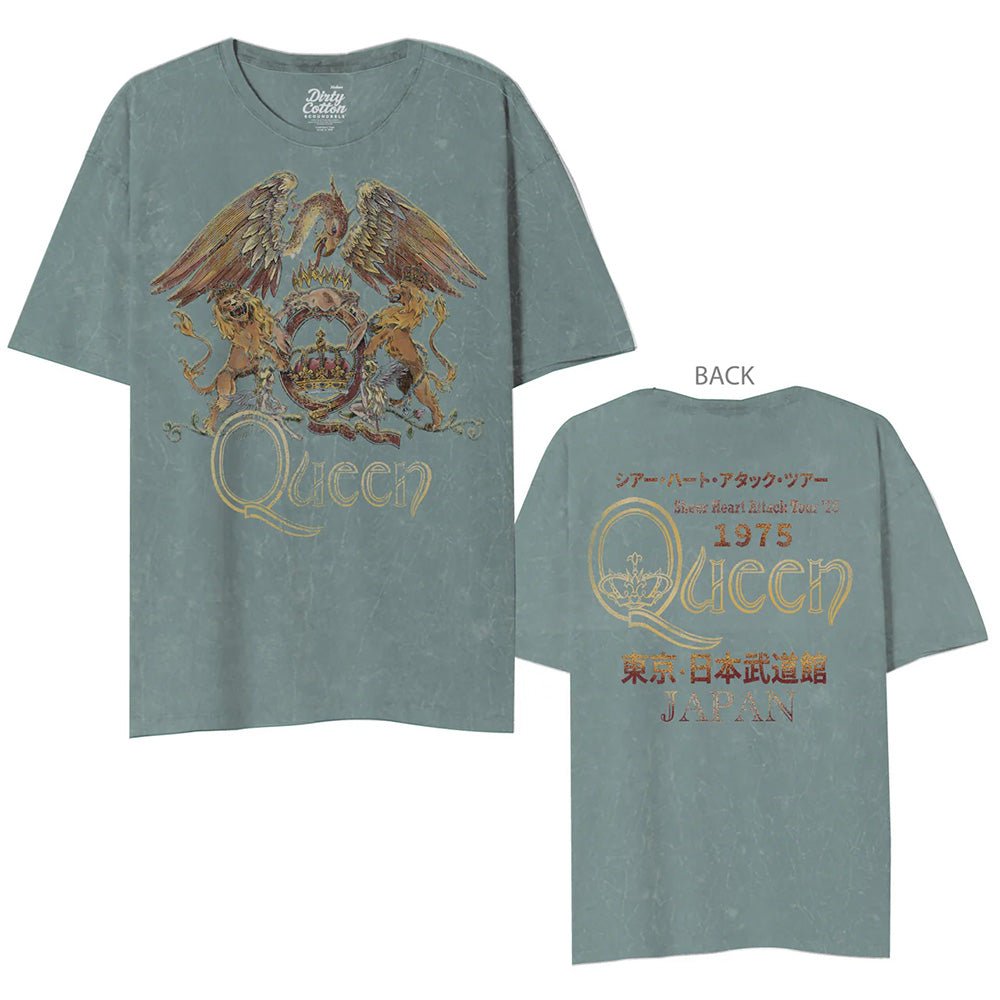 QUEEN クイーン (初来日50周年 ) - VINTAGE JAPANESE MINERAL WASH 来日50周年記念 / タイダイ / バックプリントあり / Tシャツ / メンズ - PGS